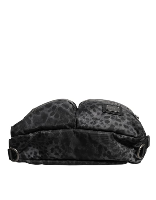 Schwarze Graue Leopard DG Logo Gürtel Hüfttasche - Image 4