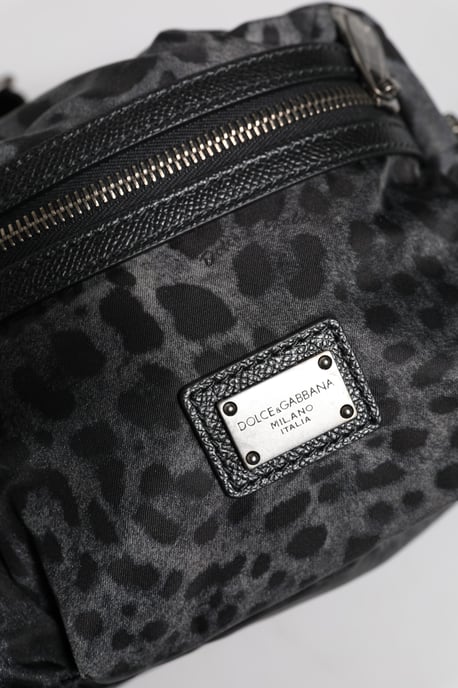 Schwarze Graue Leopard DG Logo Gürtel Hüfttasche - Image 5