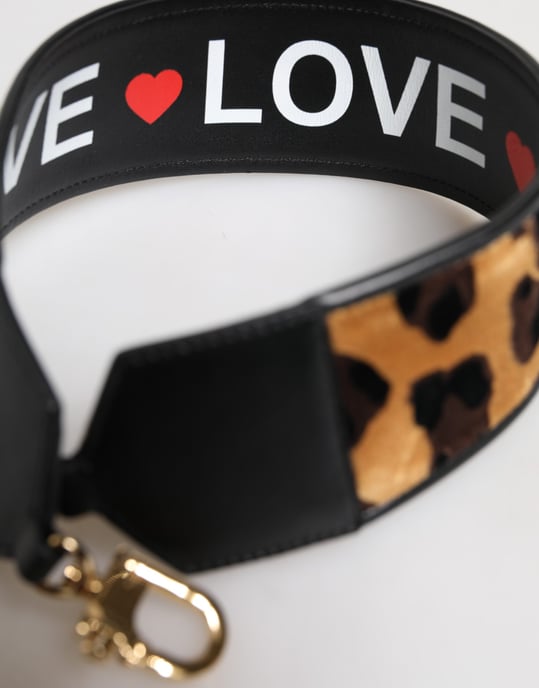 Schwarz Leopardprint Wenden Tasche Schultergurt - Image 2