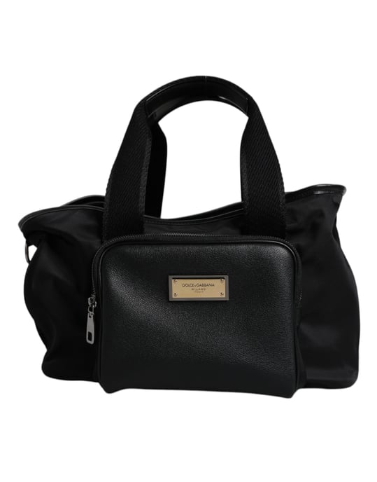 Schwarze Schultergurt Haustiertrage Tasche mit Logo-Plakette - Image 1
