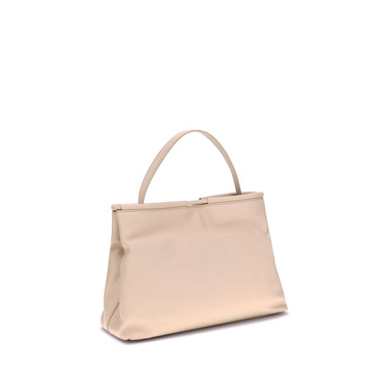 Cremfarbene Kalbsleder Bos Taurus Handtasche - Image 2