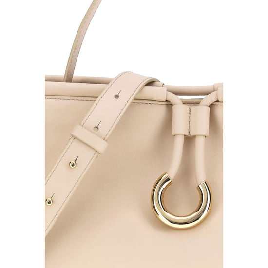 Cremfarbene Kalbsleder Bos Taurus Handtasche - Image 3