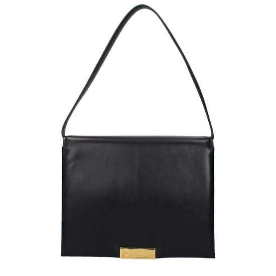 Schwarze Leder-Schultertasche - Image 1
