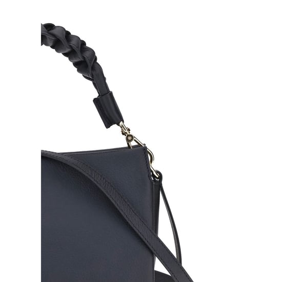 Schwarze Kalbsleder Bos Taurus Schultertasche - Image 3