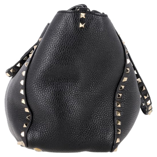 Valentino Mittlere Rockstud Tote aus schwarzem Kalbsleder - Image 2