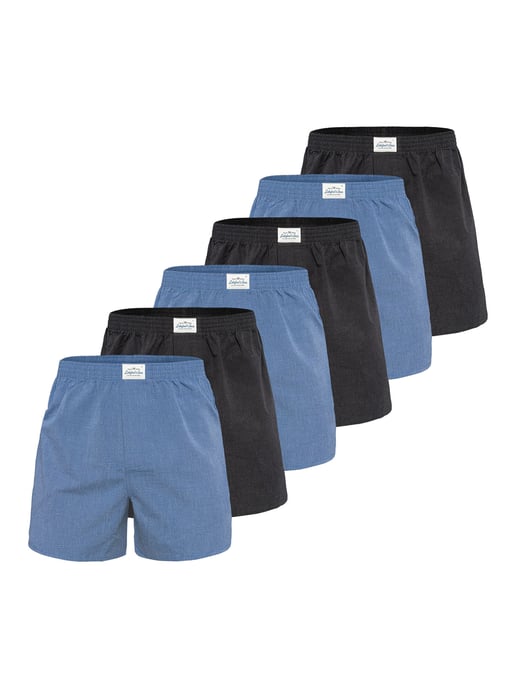 Lakeford & Sons Herren Boxer American Boxershorts Herren 6-Pack in klassischen DesignsBoxershorts, Unterhose, Boxerbriefs - Image 1
