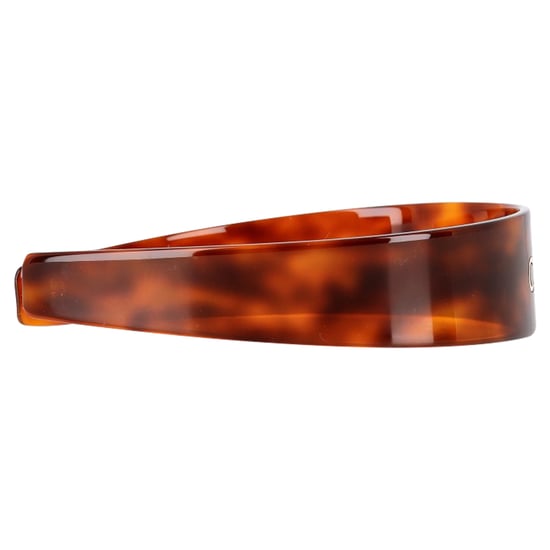 Celine Schildpatt-Haarband mit Logo aus braunem Acetat - Image 3