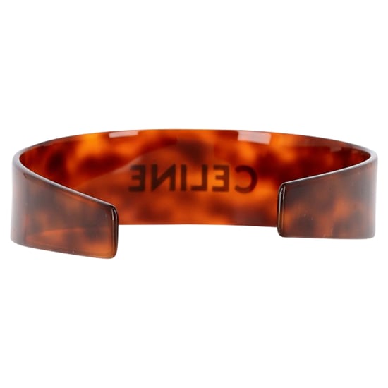 Celine Schildpatt-Haarband mit Logo aus braunem Acetat - Image 4