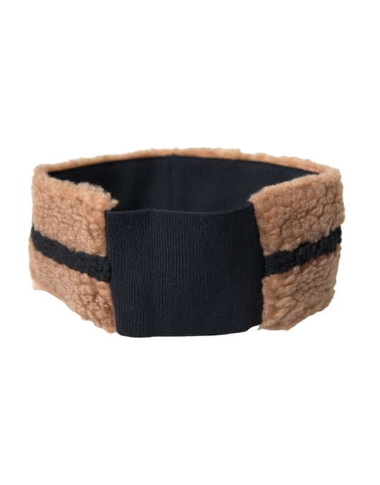 Braun Schwarz Fleece Woll Stirnband Mütze Männer - Image 3