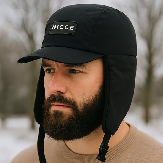 Herren Strick-Trappermütze - Warme Wintermütze mit Fleece-Futter - Image 5