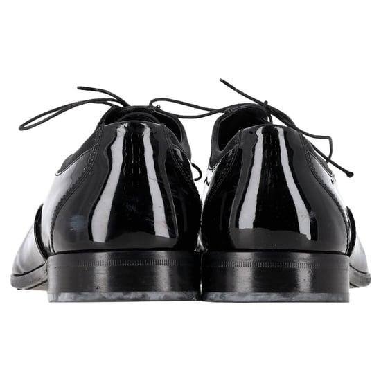 Salvatore Ferragamo Schnür-Oxford-Schuhe aus schwarzem Lackleder - Image 5