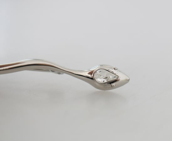 Silberne Messing Kristall Spilla Schlange Herren Anstecknadel - Image 3