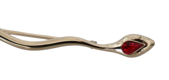 Silberne Messing Kristall Spilla Serpente Brosche Nadel - Image 3