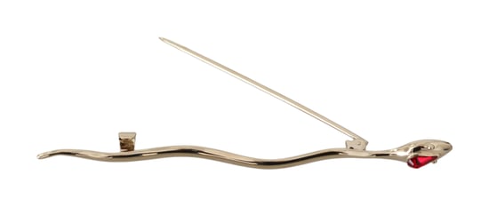Silberne Messing Kristall Spilla Serpente Brosche Nadel - Image 4