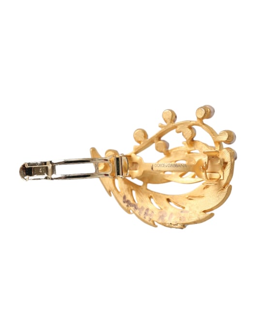 Goldene Messingblatt-verzierte Schmuckbrosche Haarnadel - Image 3