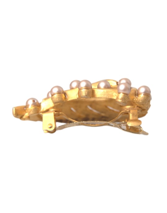 Goldene Messingblatt-verzierte Schmuckbrosche Haarnadel - Image 4