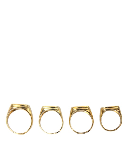 Goldmessing KING Emaille Set aus 4 Ringen - Image 5