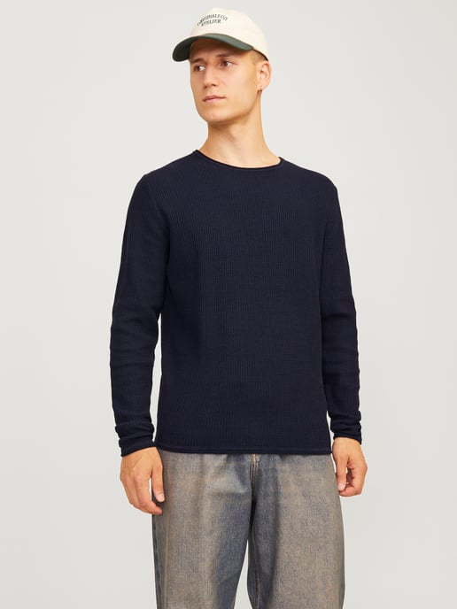 Jack & Jones Pullover Cooper Strick Rundhals Blau - Image 2