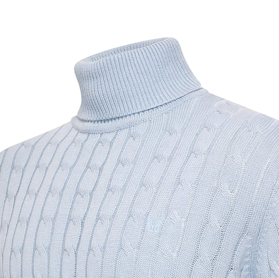 Cappuccino Italia Trui Aosta Kabelpullover Blau - Image 2
