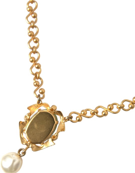 Goldene Messingkette mit Perlenanhänger - Image 4