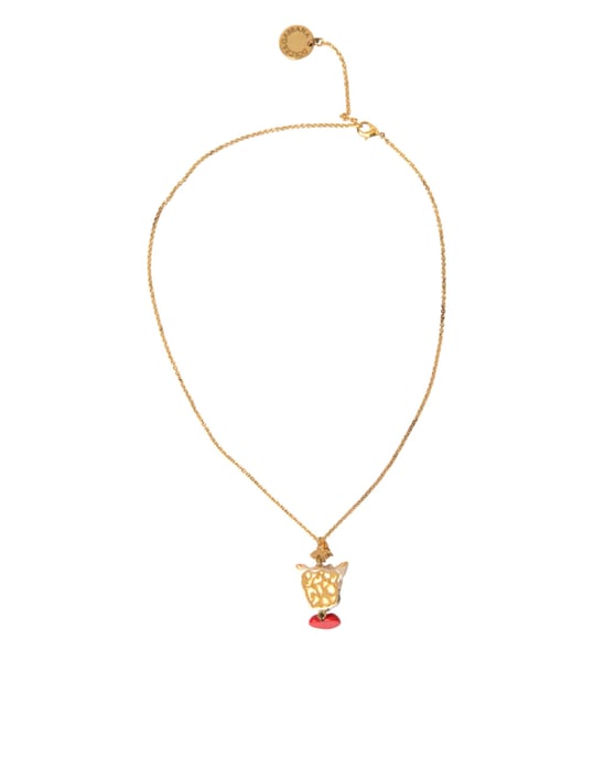 Goldene Messingkette mit Herzanhänger für Hunde - Image 3
