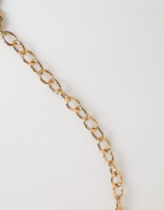 Goldene Kristalluhren-Anhänger Statement Schmuck Halskette - Image 4