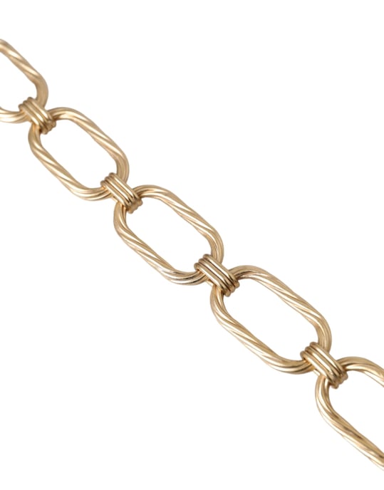 Goldfarbene Messing große Gliederkette Schmuckhalskette - Image 3