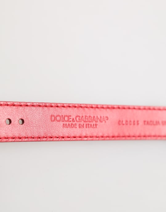 Rotes exotisches Leder Armband mit goldfarbener Metallschließe für Damen - Image 5