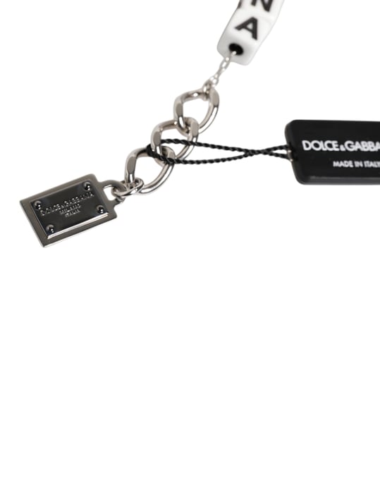 Silberne Messingkette Würfel-Logo Verzierter Charm-Armband - Image 4