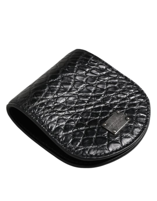 Schwarze exotische Leder-Münz-Kondom-Etui-Halter Tasche Geldbörse - Image 3