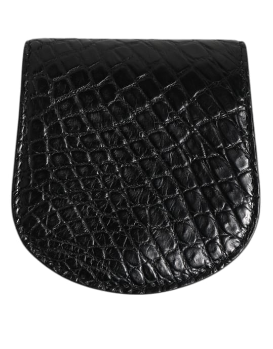 Schwarze exotische Leder-Münz-Kondom-Etui-Halter Tasche Geldbörse - Image 4