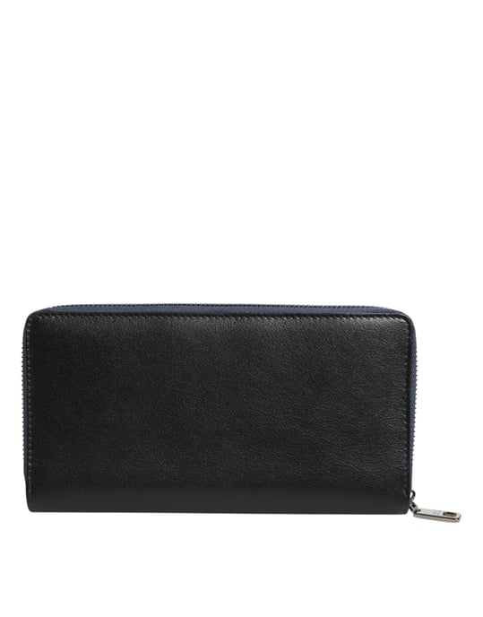 Schwarze Blaue Exklusive Leder Herren Continental Clutch Geldbörse - Image 3