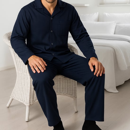 Herren Thermo-Pyjama-Set mit langärmligem Oberteil und Unterteil für kalte Nächte - Image 5