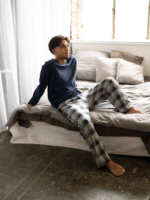 Phil & Co. Berlin Herren Pyjama Weekend CollectionSchlafanzug, Pyjama Set, Nachtwäsche - Image 6