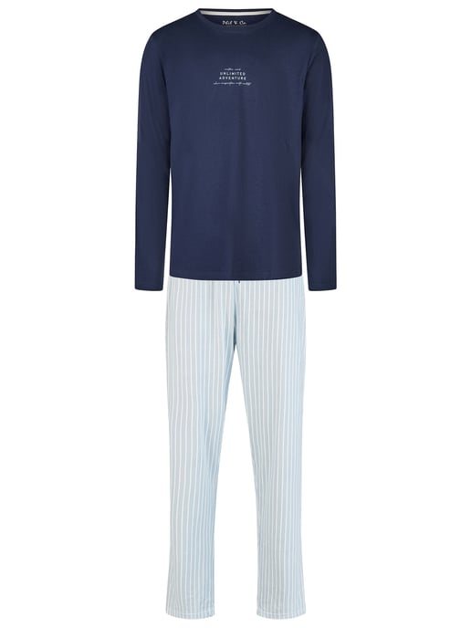 Phil & Co. Berlin Herren Pyjama Unlimited AdventureSchlafanzug, Pyjama Set, Nachtwäsche - Image 4