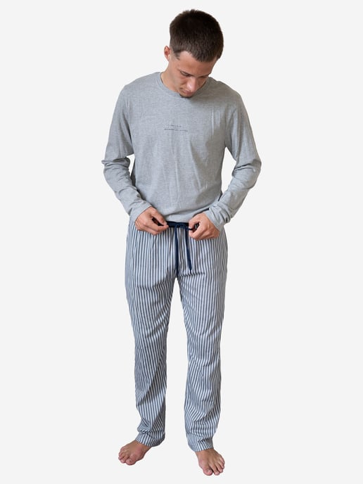 Phil & Co. Berlin Herren Pyjama Weekend CollectionSchlafanzug, Pyjama Set, Nachtwäsche - Image 3