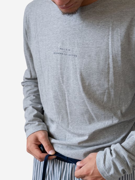 Phil & Co. Berlin Herren Pyjama Weekend CollectionSchlafanzug, Pyjama Set, Nachtwäsche - Image 5