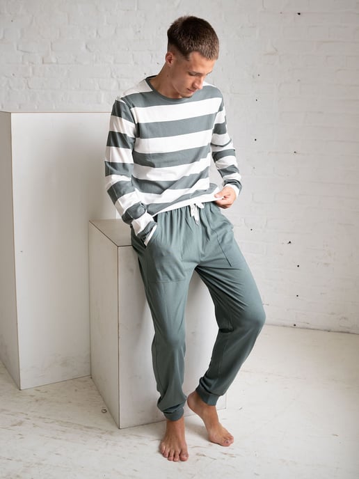 Phil & Co. Berlin Herren Pyjama MondaySchlafanzug, Pyjama Set, Nachtwäsche - Image 2