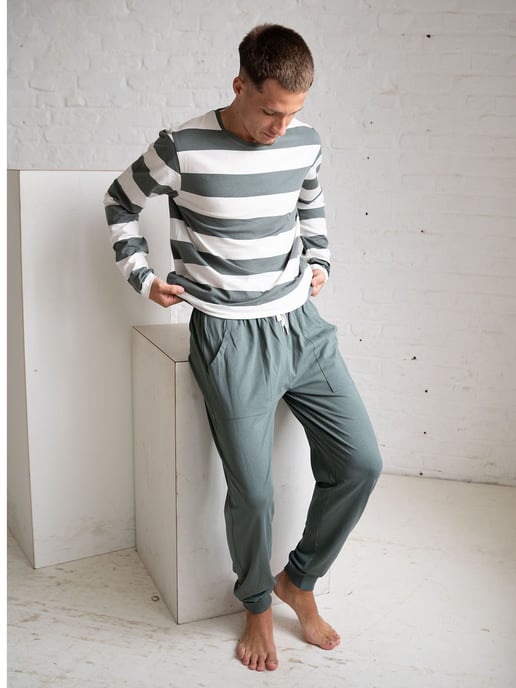 Phil & Co. Berlin Herren Pyjama MondaySchlafanzug, Pyjama Set, Nachtwäsche - Image 3