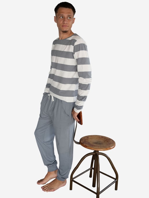 Phil & Co. Berlin Herren Pyjama MondaySchlafanzug, Pyjama Set, Nachtwäsche - Image 2