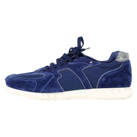 Valentino Garavani Soul AM Sneakers aus navyblauem Wildleder und Mesh - Image 4