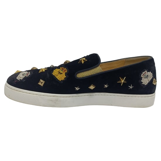 Christian Louboutin Miss Academy Slip-On Sneakers in schwarzem Samt - Image 3