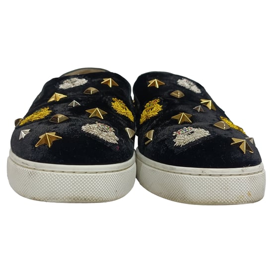 Christian Louboutin Miss Academy Slip-On Sneakers in schwarzem Samt - Image 4