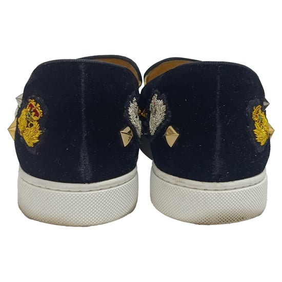 Christian Louboutin Miss Academy Slip-On Sneakers in schwarzem Samt - Image 5