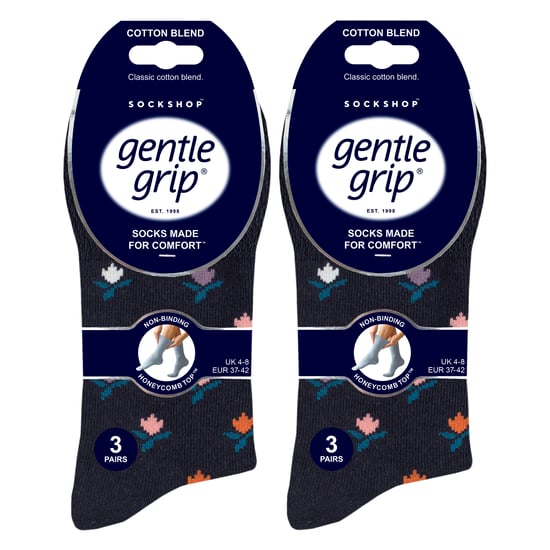 6er-Pack Damen Nicht-Elastische Lockere Muster Baumwoll-Socken - Image 2