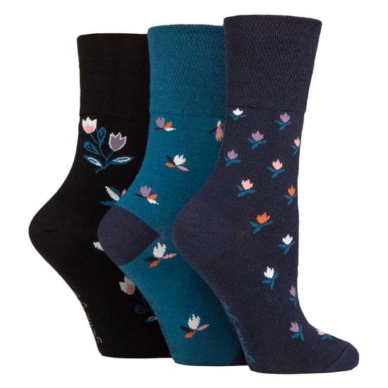 6er-Pack Damen Nicht-Elastische Lockere Muster Baumwoll-Socken - Image 3