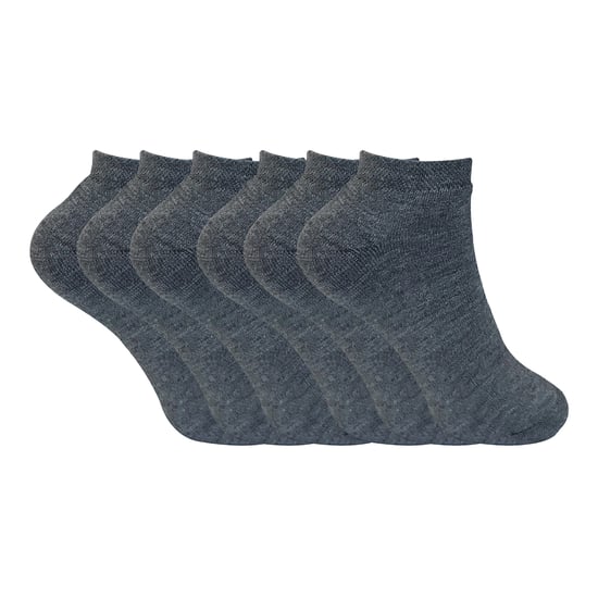 Sock Snob 6 Paar Damen gepolsterte Thermo-Trainersocken - Grau - Image 1