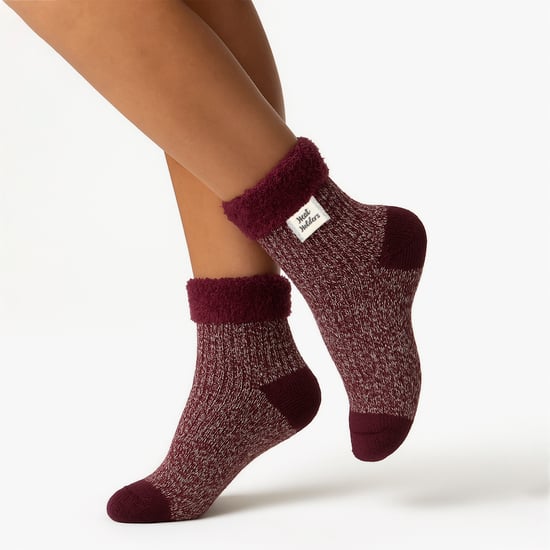Damen Rippenbündchen Thermo-Schlafsocken für entspannte Stunden - Image 3