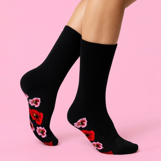 10 Paar Damen Poppy Fußbett-Socken - Weiche, baumwollreiche, florale Alltagsocken - Image 4