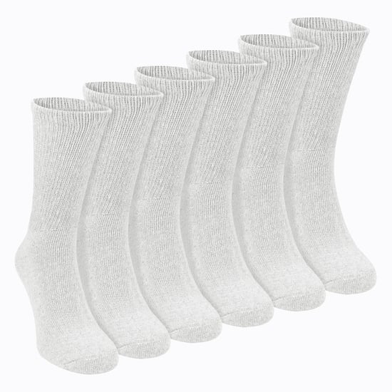 6 Paar Herren Baumwoll-Diabetikersocken - Weiche, nicht einengende Alltagssocken - Image 1